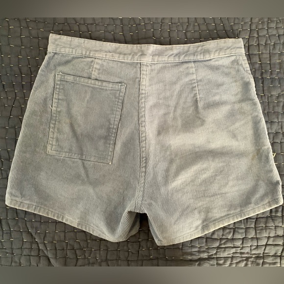 Grapevines Powder Blue Corduroy Shorts - Picture 2 of 3